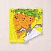 Carrots Rabbit Wash Hands Badezimmer Handtuch Sets (Waschlappen)