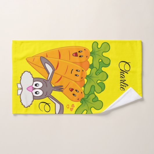 Carrots Rabbit Wash Hands Badezimmer Handtuch Sets (Handtuch)