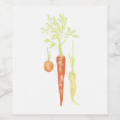 Carrots Veggies Weinetikett (Einzelnes Label)