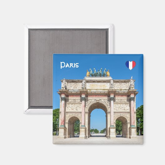 Carrousel Arch of Triumph in Paris, Frankreich Magnet (Vorderseite/Rückseite)