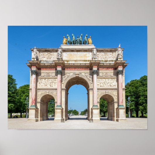 Carrousel Arch of Triumph in Paris, Frankreich Poster (Vorne)