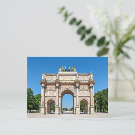 Carrousel Arch of Triumph in Paris, Frankreich Postkarte (Stehend Vorderseite)