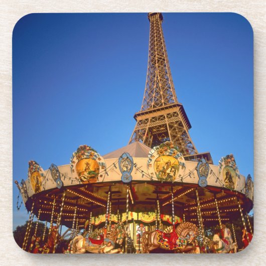 Carrousel, Eiffelturm, Paris, Frankreich Getränkeuntersetzer (Vorderseite)