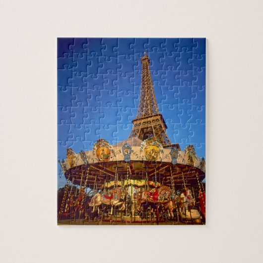 Carrousel, Eiffelturm, Paris, Frankreich Puzzle (Vertikal)