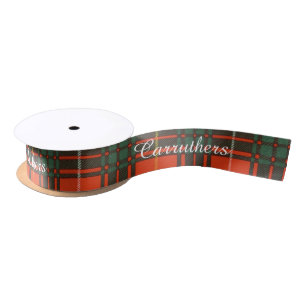 Carruthers Clan karierter schottischer Kilt Tartan Satinband