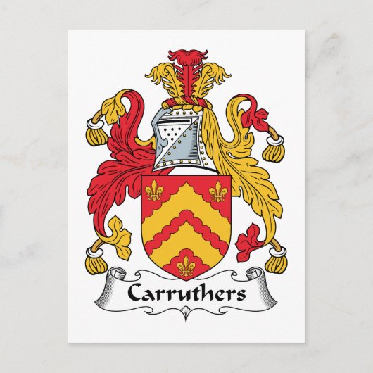 Carruthers Familienwappen Postkarte (Vorderseite)
