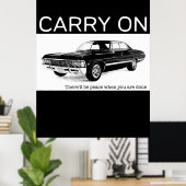 Carry auf 1967 Chevrolet Impala Tribute Design Poster (Heimbüro)