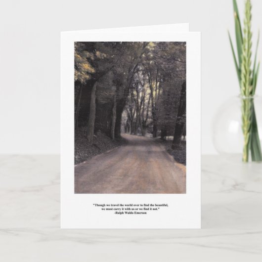 Carry Beauty Inside Emerson Zitat Karte (Vorderseite)