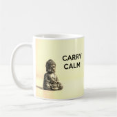 Carry Calm Zen Buddha Quote Tasse (Links)