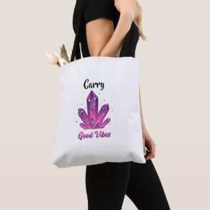 Carry Good Vibes Tote Bag Positives Zitat Tasche