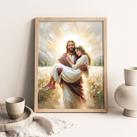 Carry Her Home, Modern Christian Art, Jesus Heals Poster