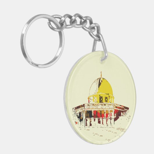 Carry Jerusalem mit dir: Kuppel des Rock Travel Schlüsselanhänger (Vorderseite links)