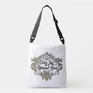 Carry Joy, Spread Liebe - Cross-Body Bag Tragetaschen Mit Langen Trägern