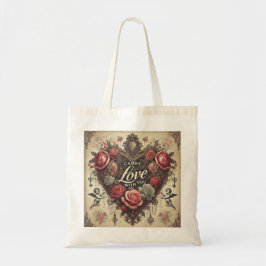 "Carry Liebe with You" Romantische Vintag Totasche Tragetasche