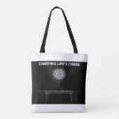 Carry Life's Chaos Tote Bag - Funny Everyday Bag Tasche (Rückseite)