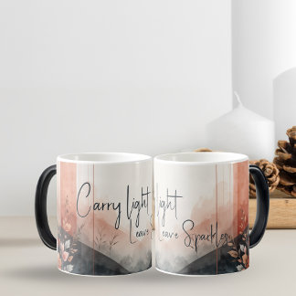 Carry Light, Leave Sparkles Tasse - Aquarell-Blume