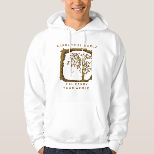 Carry Your World – Golden Design Hoodie (Vorderseite)