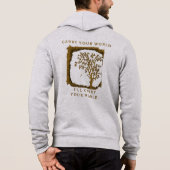 Carry Your World – Golden Design Hoodie (Rückseite)