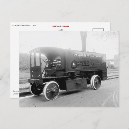 Carry's Ice Cream Truck Postkarte (Vorne/Hinten)