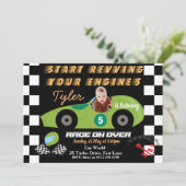 Cars 5th Birthday Boys Einladung (Stehend Vorderseite)