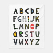 Cars Alphabet Kinderzimmer Kinderzimmer Fleecedecke (Vorderseite)