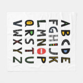 Cars Alphabet Kinderzimmer Kinderzimmer Fleecedecke (Vorderseite (Horizontal))