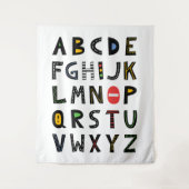 Cars Alphabet Kinderzimmer Kinderzimmer Wandteppich (Vorderseite)