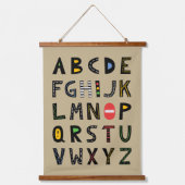 Cars Alphabet Kinderzimmer Kinderzimmer Wandteppich Mit Holzrahmen (Vorderseite)