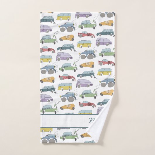 Cars Doodle Badhandtuch Set (Handtuch)