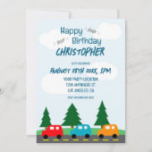 Cars Kids Boy Birthday Einladung (Vorderseite)