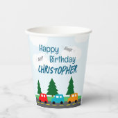 Cars Kids Boy Birthday Pappbecher (Vorderseite)