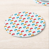 Cars Kids Boy Birthday Runder Pappuntersetzer (Angewinkelt)