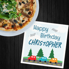 Cars Kids Boy Birthday Serviette