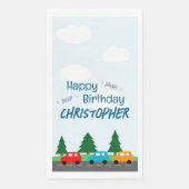 Cars Kids Boy Birthday Serviette (Vorderseite)