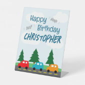 Cars Kids Boy Birthday Sockelschild (Vorderseite)