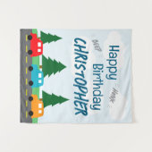 Cars Kids Boy Birthday Wandteppich (Vorderseite (Horizontal))