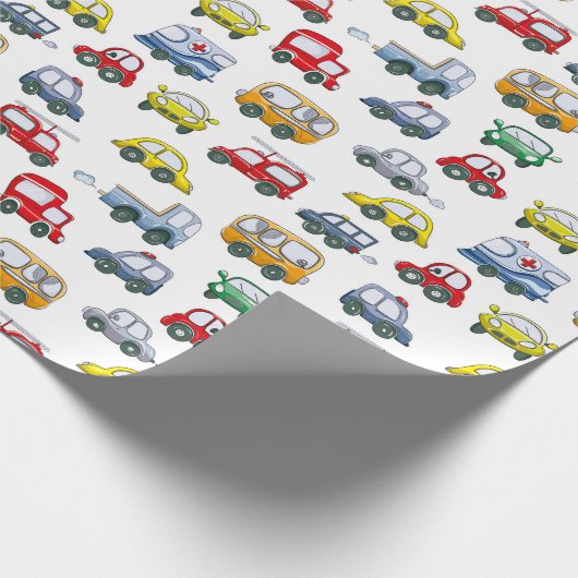 Cars Muster Geschenkpapier (Ecke)