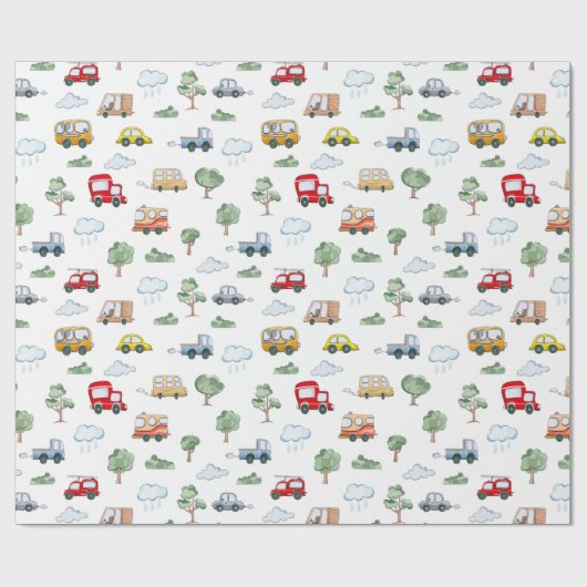 Cars Muster Geschenkpapier (Flach)