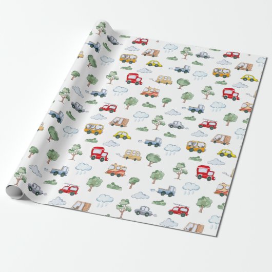 Cars Muster Geschenkpapier (Ungerollt)