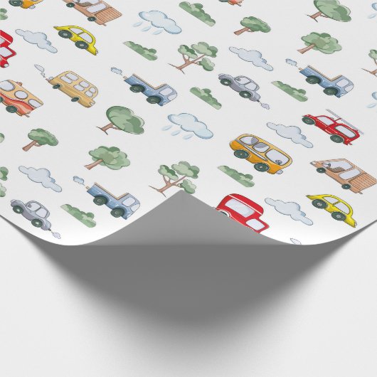 Cars Muster Geschenkpapier (Ecke)