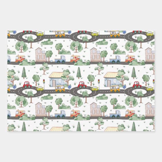 Cars Muster Geschenkpapier Set (Vorderseite 3)