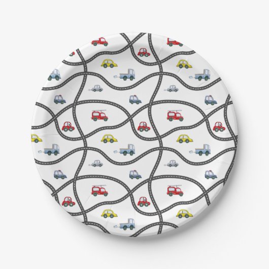 Cars Muster Pappteller (Vorderseite)