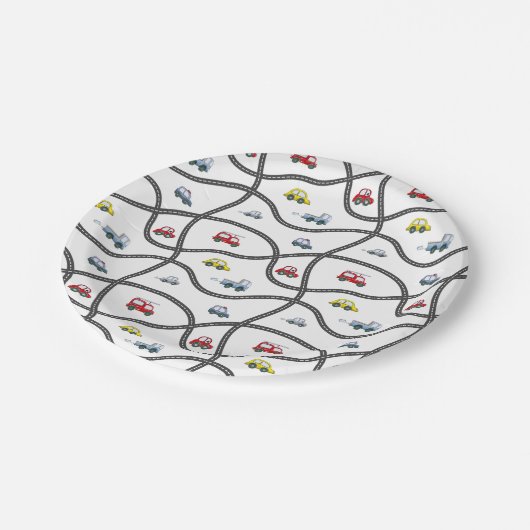 Cars Muster Pappteller (Schrägansicht)