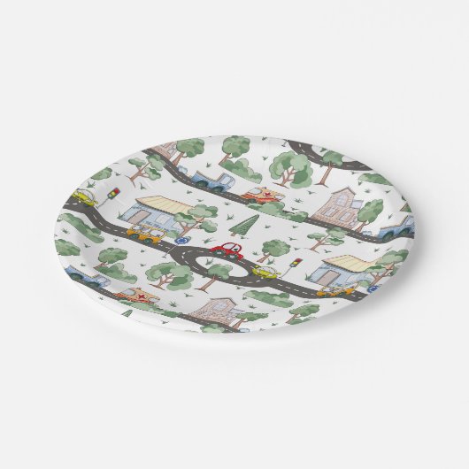 Cars Muster Pappteller (Schrägansicht)