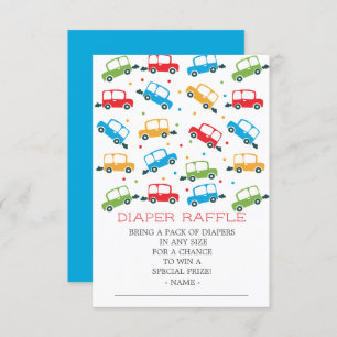 Cars Oh Boy Baby Dusche Windeln Raffle Ticket Einladung