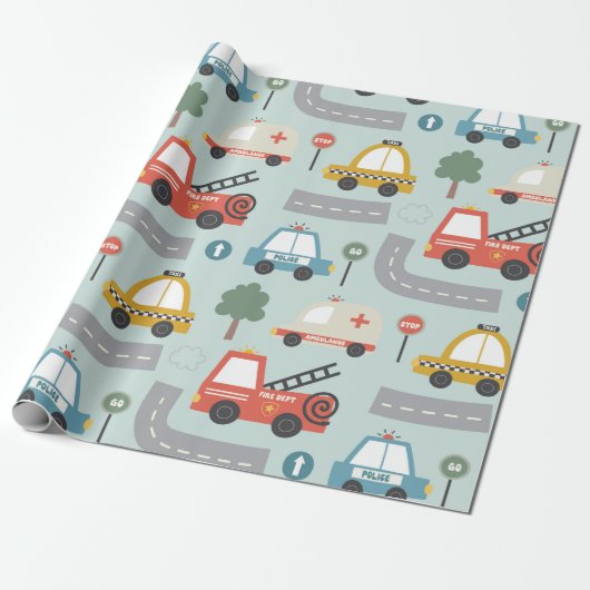 Cars Pattern kids  Geschenkpapier (Ungerollt)