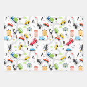 Cars Road Signs Birthday Geschenkpapier Set (Vorderseite)