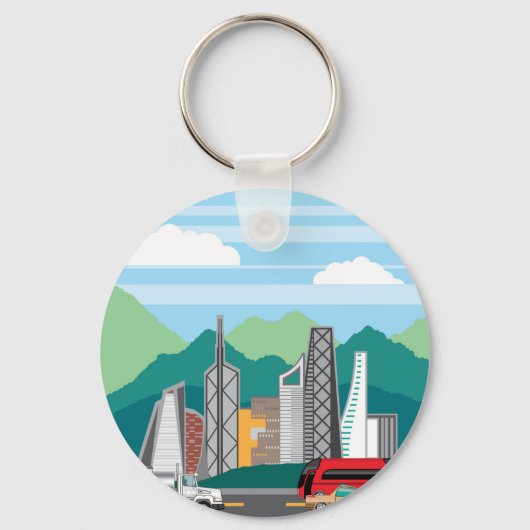 Cars-Stadtlandschaft Schlüsselanhänger (Vorderseite)