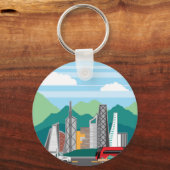 Cars-Stadtlandschaft Schlüsselanhänger (Vorderseite)