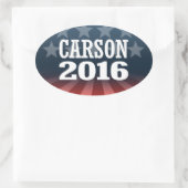 CARSON 2016 OVALER AUFKLEBER (Tasche)